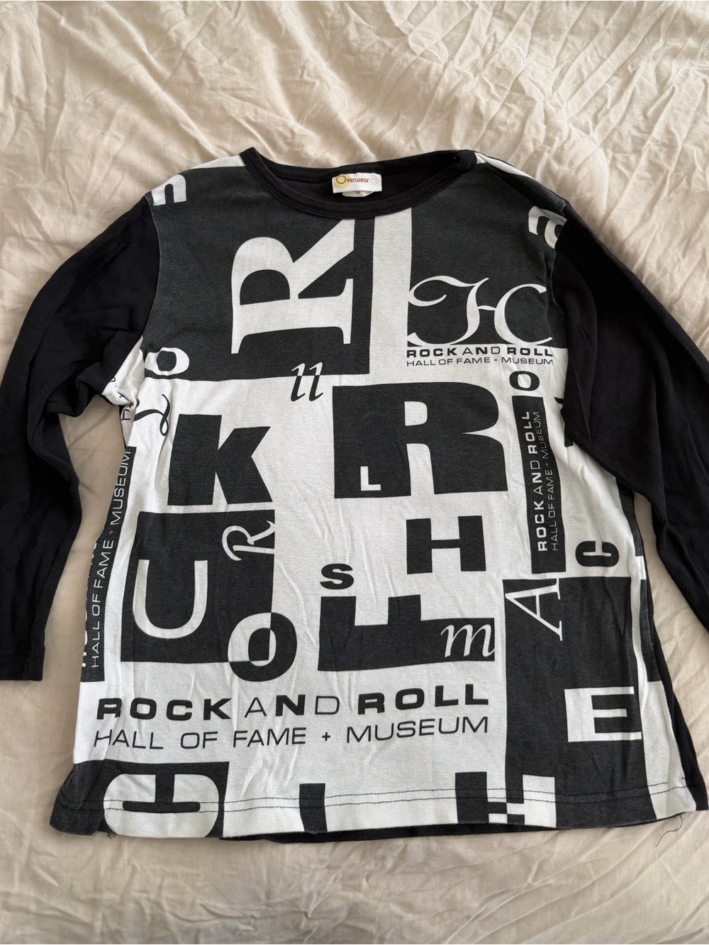 Rock & Roll Hall of Fame Black & White Graphic Kids Long Sleeve Tee